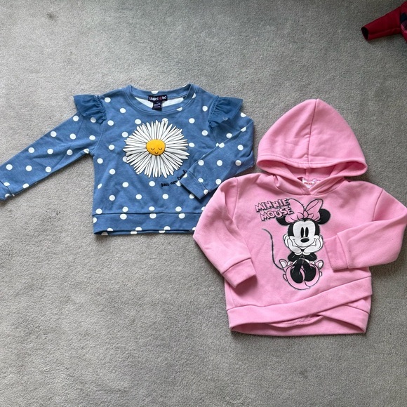 Toddler Girl 2-Piece Sweatshirt Set Size 4T Minnie Mouse & Limited Too Pullover - Picture 4 of 9